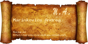 Marinkovics Andrea névjegykártya