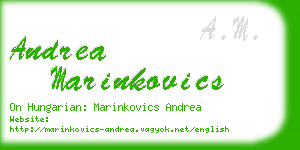 andrea marinkovics business card
